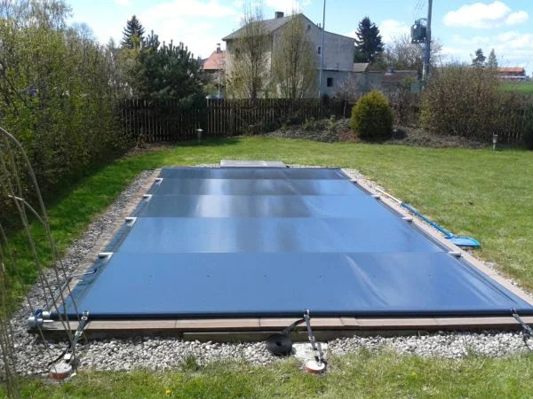 Pool cover with rolling top for 4×8 POOL incl. remote control